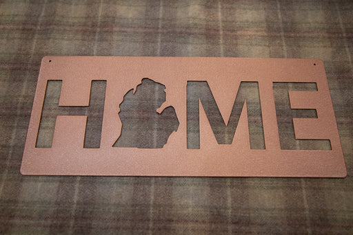 Metal Michigan Home sign