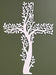 Tree of Life Cross Wall Art in White River on Green background