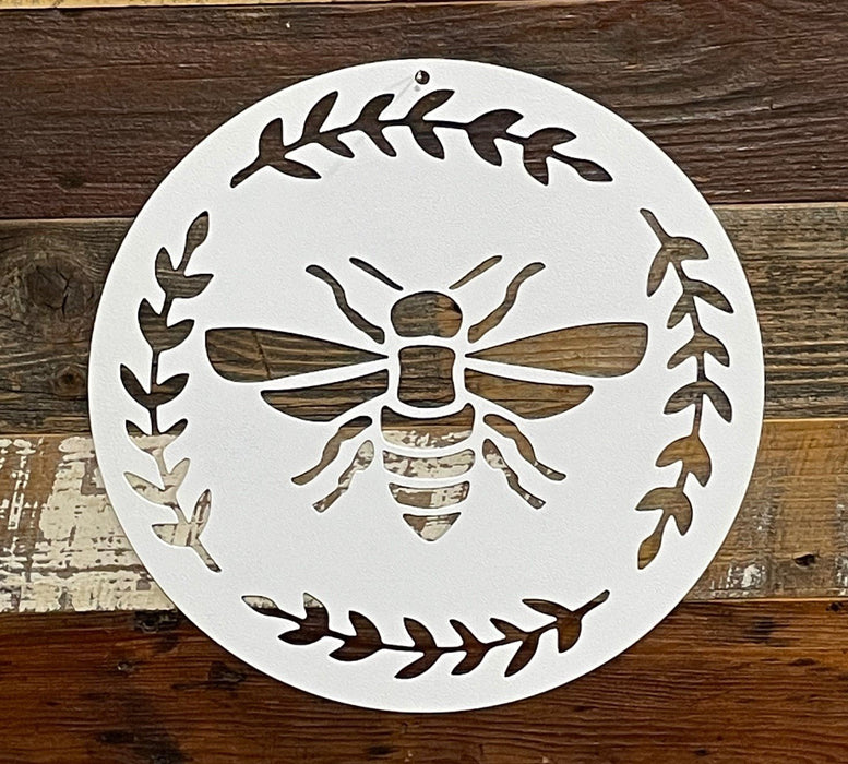 Bee Wall Art in White River on wood background