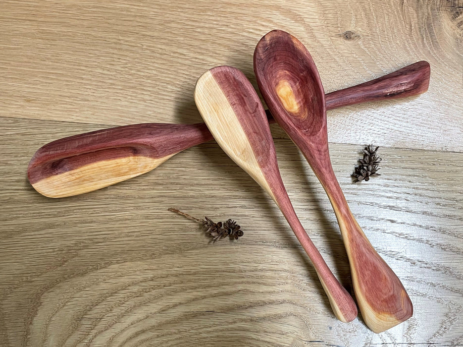 Medium Multi-Color Red-Cedar Spoons