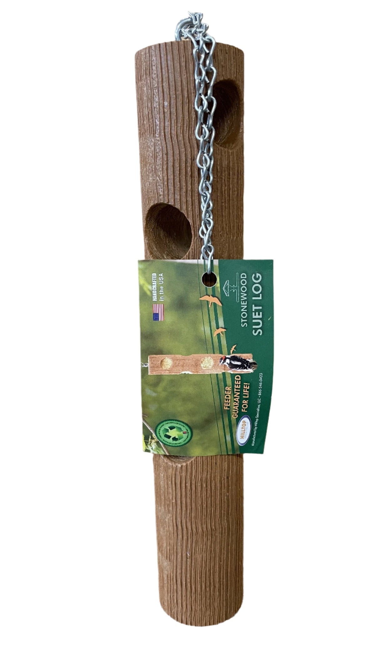 Suet Plug Recycled Log Feeder from Hilltop Made in the USA — Nature Niche