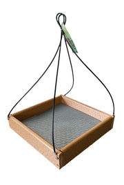 Hanging Tray Recycled Feeder 9"x 9" in tan