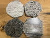 examples of variety of granite trivet colors and patterns