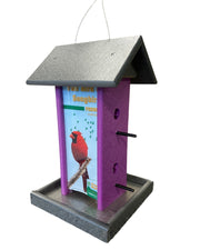 Songbird Feeder in Gray and Purple