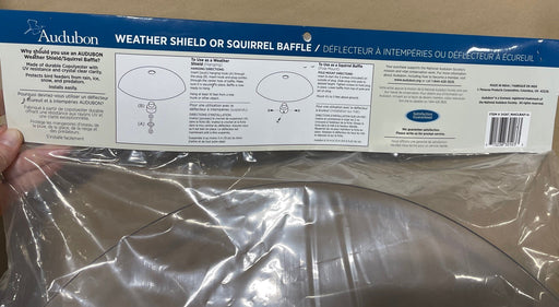 Weather Shield/Squirrel Baffle Installation Instructions