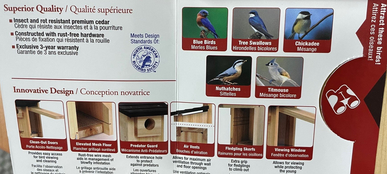 Quality, Design, and Birds Attracted Notes