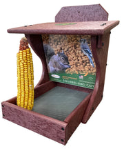 Squirrel and Bird Café Recycled Feeder in Cherrywood