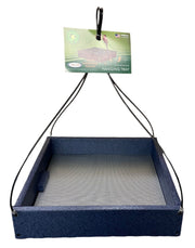 Hanging Tray Recycled Feeder -  12" x 12" in Blue