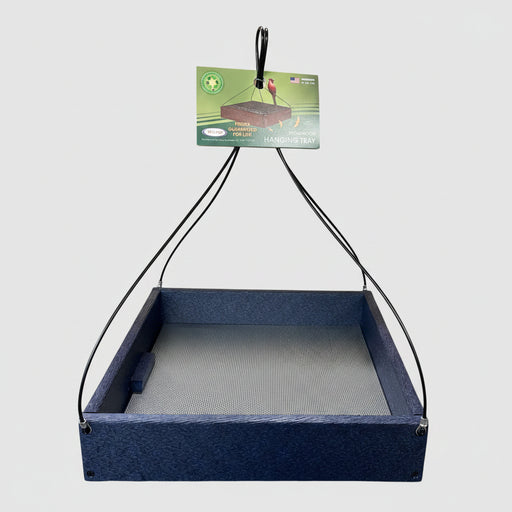 Hanging Tray Recycled Feeder -  12" x 12" in Blue