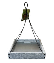 Hanging Tray Recycled Feeder -  9" x 9" in Marble Gray