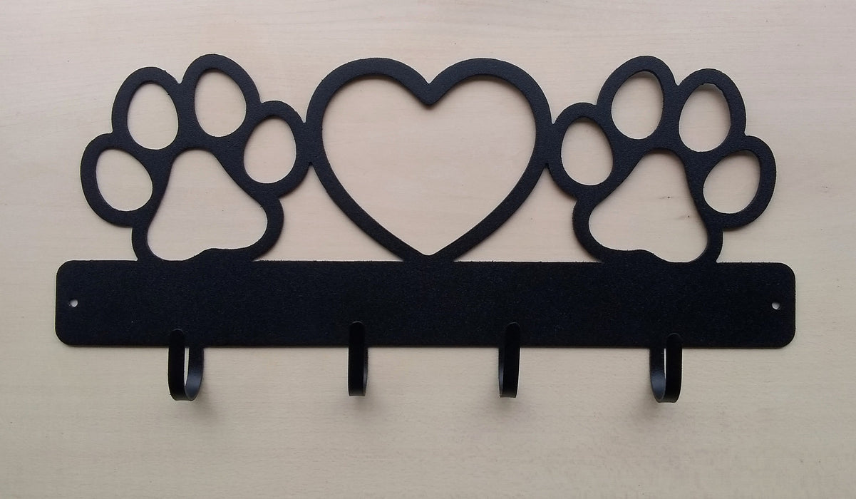 paws and hearts leash holder