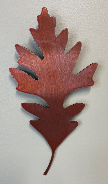Bur Oak #3 Leaf Wall Art in Trans Copper