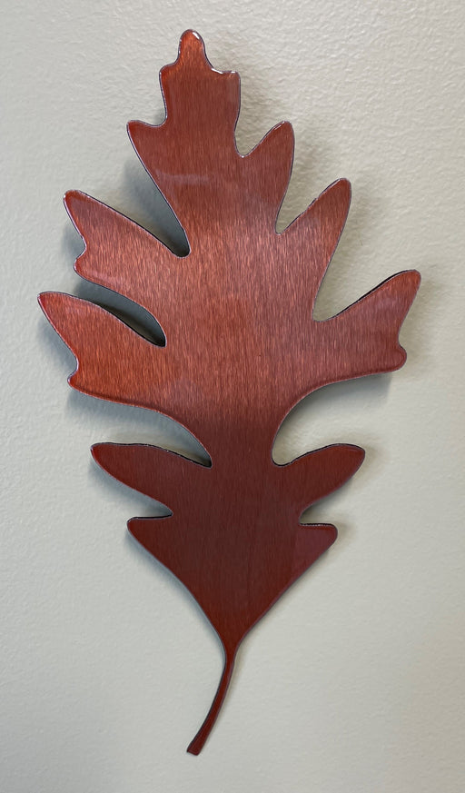 Bur Oak #3 Leaf Wall Art in Trans Copper