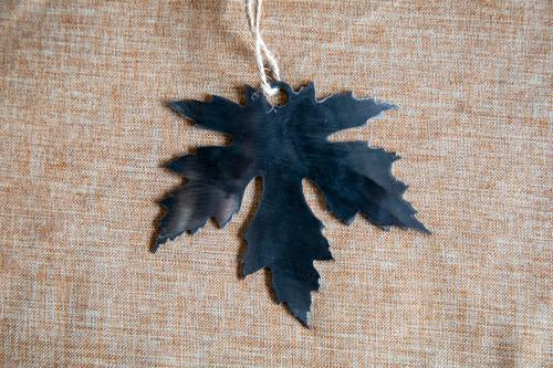 Silver Maple Leaf Ornament