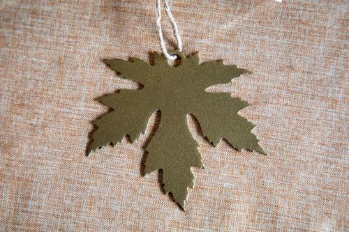 Gold Silver Maple Leaf Ornament
