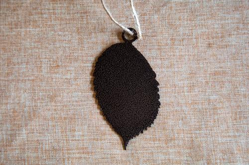 copper elm leaf ornament