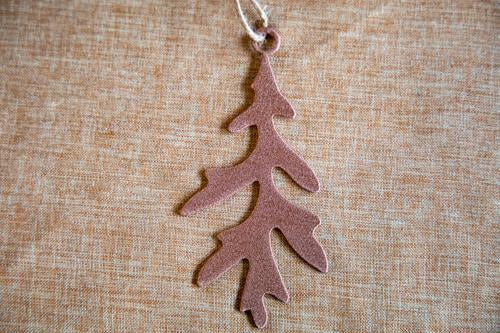 copper White Oak #5 Leaf Ornament