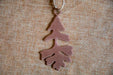copper wrinkle bur oak leaf ornament