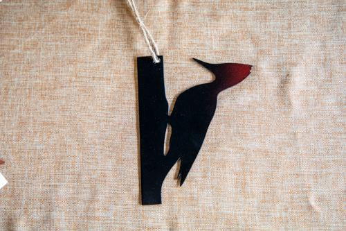 black and red Pileated Woodpecker Ornament
