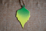 fall color paper birch ornament