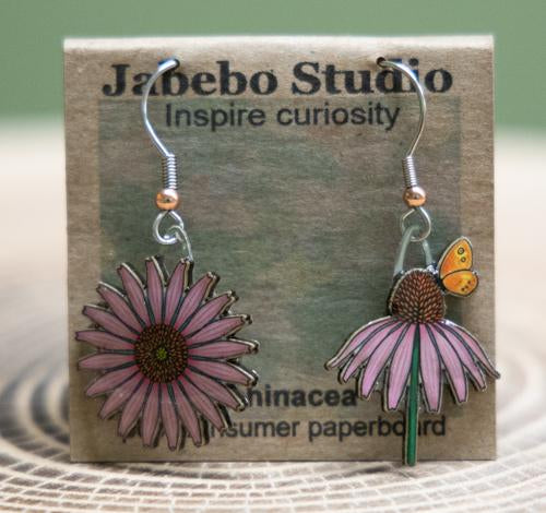 Jabebo echinacea earrings