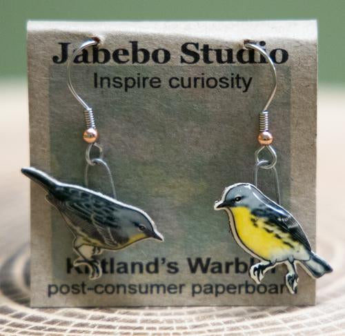 Jabebo Kirtland's Warbler earrings