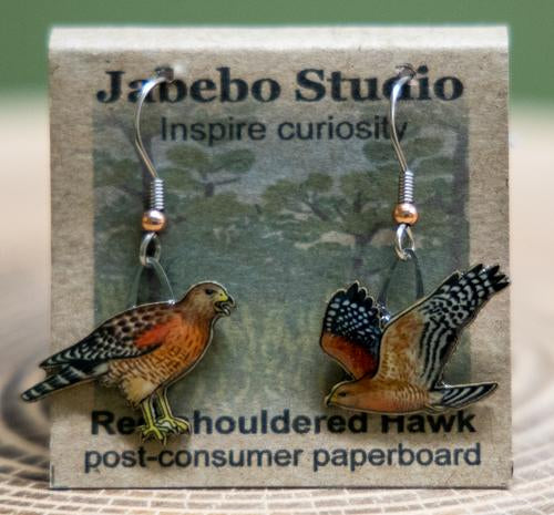 Jabebo Red-shouldered Hawk earrings