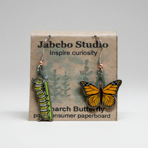 Jabebo monarch butterfly earrings