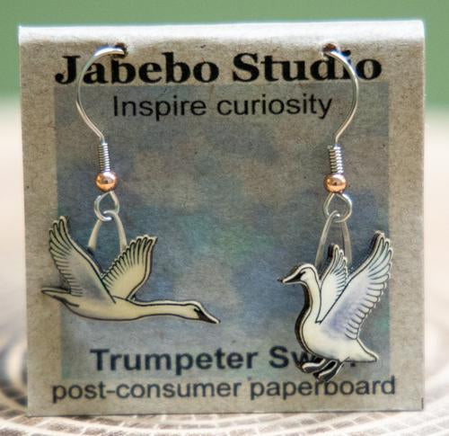 Trumpeter Swan earrings