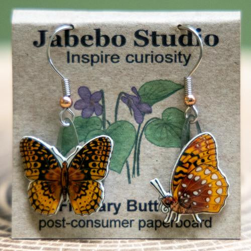 Fritillary Butterfly earrings