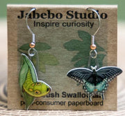 Spicebush Swallowtail butterfly earrings