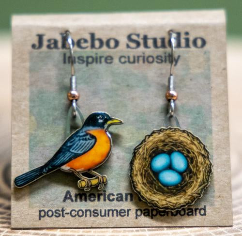American Robin earrings