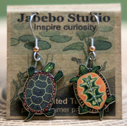 painted turtle earrings