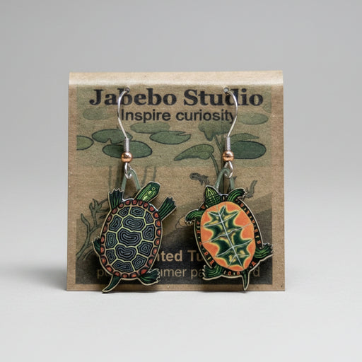 painted turtle earrings