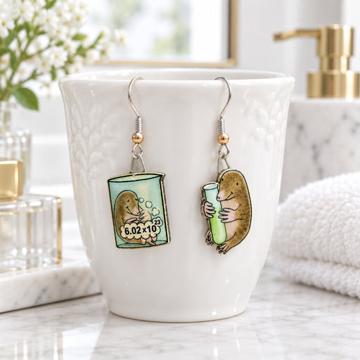 Chemistry mole earrings