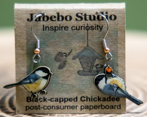 Black-Capped Chickadee earrings
