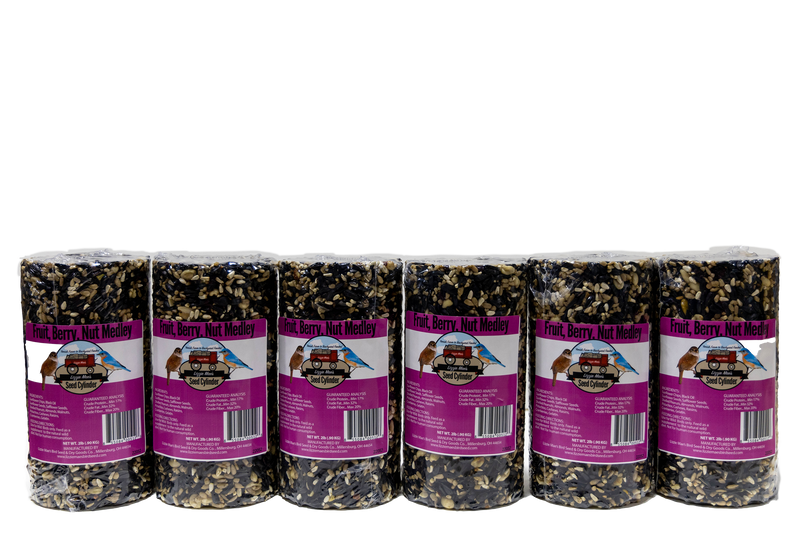 6 Pack Fruit Berry Nut Medley Seed Cylinder
