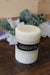 Palm Wax Round Pillar Candle in White Unscented