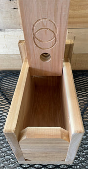 Nuthatch Nesting Box - Cedar Interior View