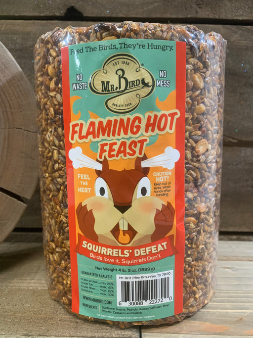 large flaming hot feast seed cylinder
