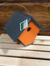 Wren or chickadee house in grey and orange