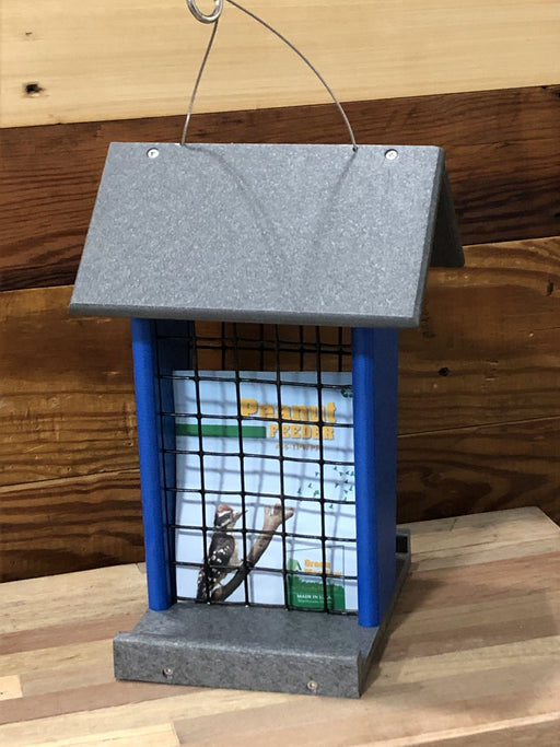 Whole Peanut Feeder in Gray and Blue