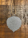 Bigtooth Aspen Leaf Ornament in Glossy Silver Vein