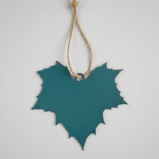 Blue Copper Sycamore Tree Leaf Ornament