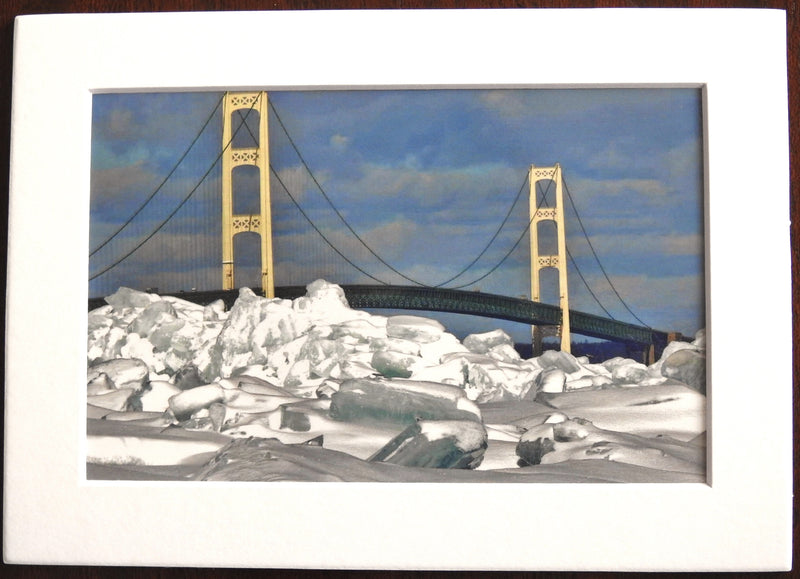 Mackinac Bridge Photography Print - Matted