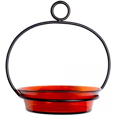 Cuban Hanging Bird Bath Or Feeder Orange