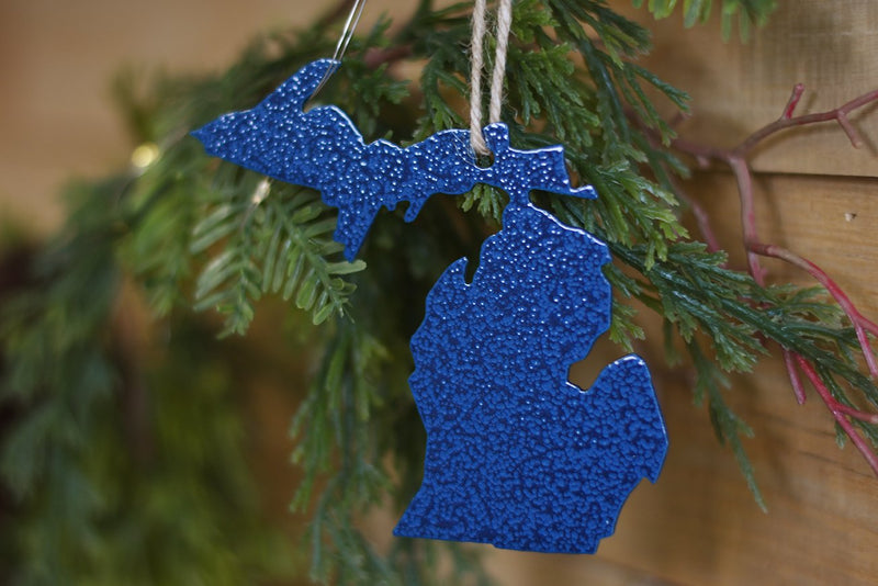 metal Michigan Ornament