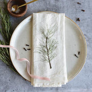 Winter Greens Napkin Set on plate