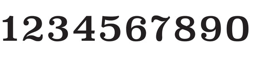 serif font numbers