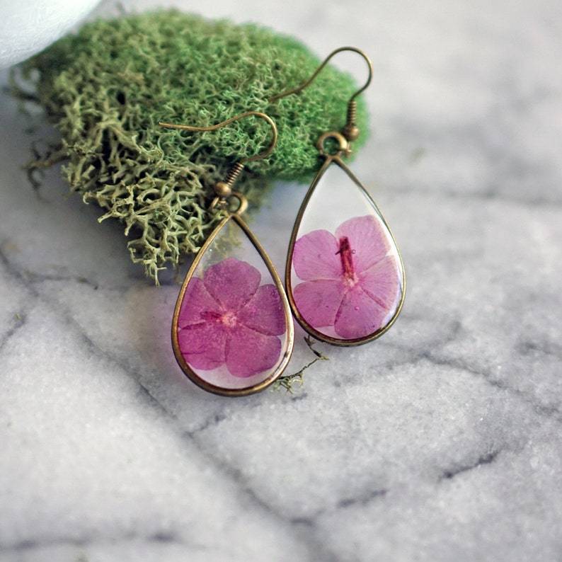 Pink Phlox Earrings
